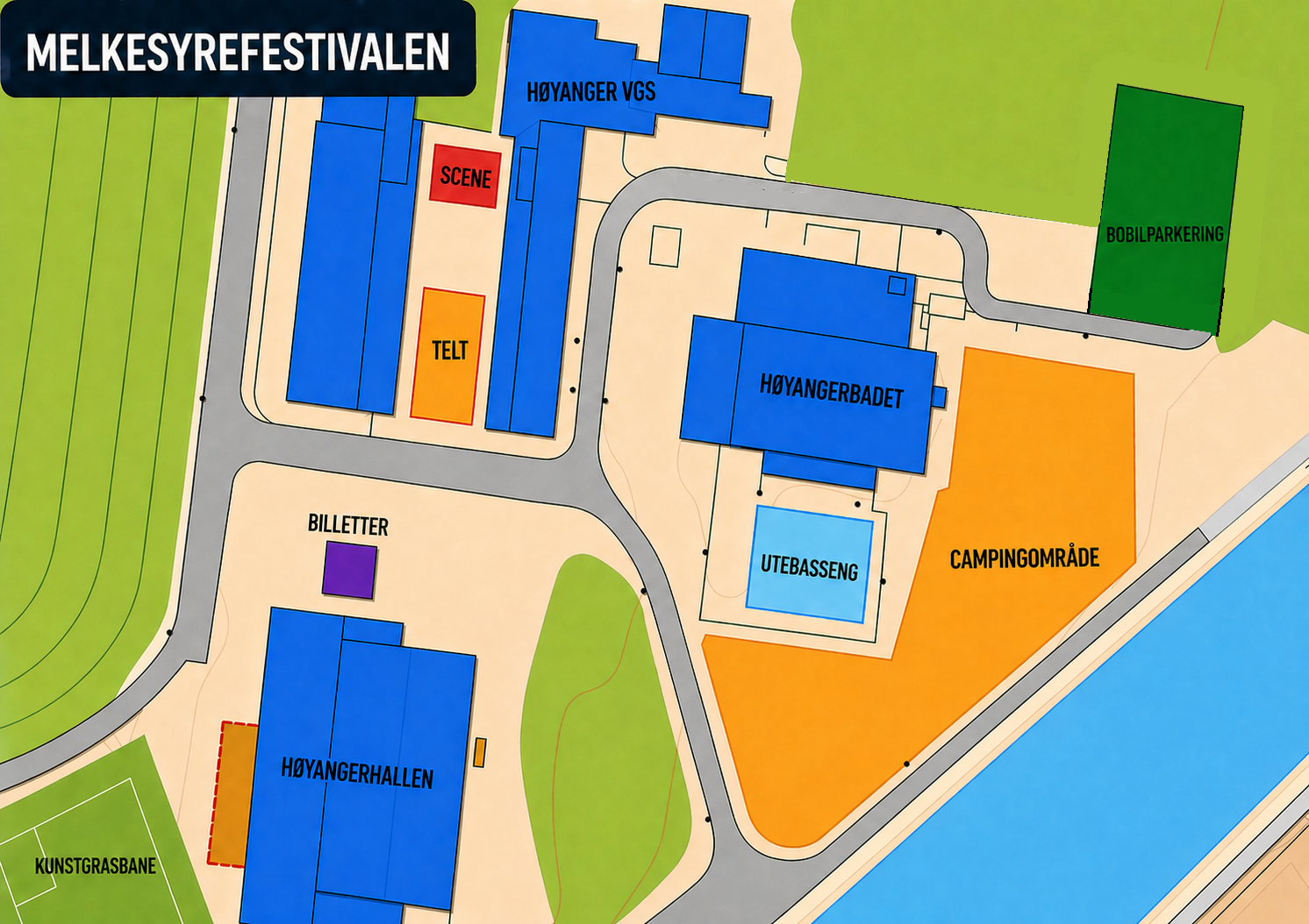 Områdekart Melkesyrefestivalen